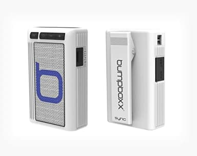 Bumpboxx Wireless Bluetooth Speaker | White | Retro Pager Beeper | Outdoor Portable Bluetooth Speaker | MP3 Player | LED Flashlight | Waterproof Speaker | Weighs 3.2oz (Renewed) - Image 1