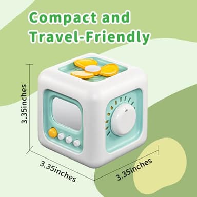 SOCBTNSO Busy Cube Toy, Sensory Toys for Toddlers 1-3, Baby Car Seat Toys 12-18 Months, Toddler Airplane Travel Toys Age 1-2, Learning Fine Motor Skills, 1st Birthday Gifts Boys Girls - Image 8