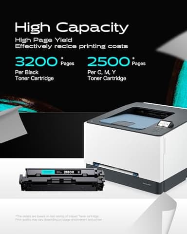 [High Yield] 218X Toner Cartridge 4 Pack Replacement for HP 218X 218A Toner Cartridge, Works with HP Color Laserjet Pro 3201dw MFP 3301fdw 3301sdw Printer W2180X W2180A (No Chip) - Image 3
