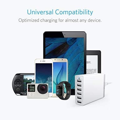 Anker Charger, 60W 6 Port USB Charging Station, PowerPort 6 Multi USB Charger for iPhone 14/13 Series, iPad Pro/Air/Mini, Galaxy S23/S22/S21, Note 20 Ultra, LG, HTC, and More - Image 5