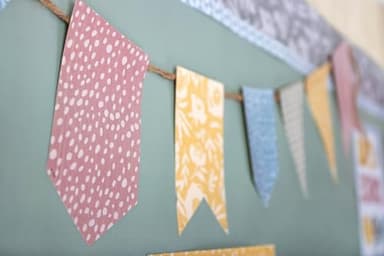 Teacher Created Resources Classroom Cottage Pennants Accents - Assorted Sizes (TCR7197) - Image 2