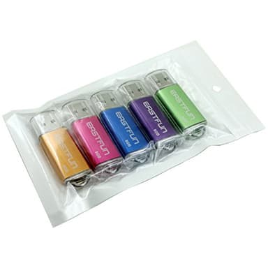 EASTFUN 5Pcs 8GB USB Flash Drive USB 2.0 Flash Memory Stick Thumb Stick Pen(Five Mixed Colors: Blue Purple Rose Green Gold) - Image 2