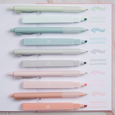 BLIEVE - Aesthetic Highlighters and Gel Pens With Soft Ink And Tip, Bible Highlighters and Pens No Bleed, Dry Fast Easy to Hold, for Bible Journaling Planner School Supplies (Pastel) - Image 2