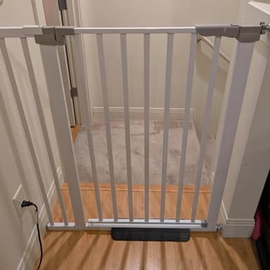 41 Inch Tall Baby Gate Auto Close Dog Gate Adjustable 29.92"-43.71" Wide Pressure Mounted Walk Through Swing Pet Gate for Doorways (White, 29.92"-43.71" Wide) - Image 9