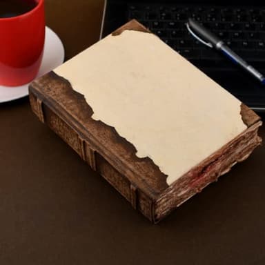 Rustic Vintage Leather Spine Bound Journal - 200 Pages, 10"X7", Brown - Handmade Antique Deckle Edges Watercolor Paper - Book of Shadows/Spell - Writing Notebook Sketchbook for Women and Men - Image 7