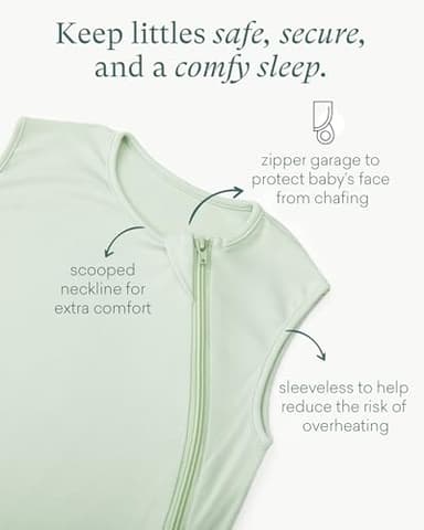 PurComfy Supersoft Sleep Sack 0.5 TOG, Premium Bamboo Viscose Baby Sleeping Bag, Lightweight Sleep Sack 3-6 Months - Image 5