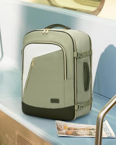 LOVEVOOK Travel Backpack for Women, 40L Carry on Backpack for Airplanes, Large TSA Personal Item Travel Bag fits 17.3" Laptop, Water-Resistant Business Weekender Backpack, 4Pcs - Image 2