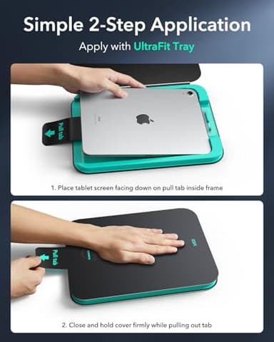 ESR 2 Pack Armorite Screen Protector for iPad A16 11th/10th Generation (11 Inch/10.9, 2025/2022), 9H Hardness Tempered Glass Film with UltraFit Tray, Military Grade, HD Clarity, Dust & Bubble Free - Image 4