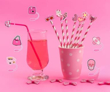 Pink Straw Toppers for Tumblers - 14PCS Cute Reusable Straw Lids 40oz 10mm - Image 3