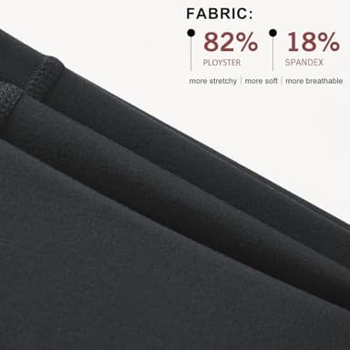 baleaf Women's Capri Leggings Knee Length High Waisted Plus Size Yoga Casual Workout Exercise Capris with Pockets 2-Pack Black/Navy Blue 2XL - Image 4