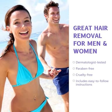 Hydrateology Facial Hair Removal，Body Hair Removal Cream for Sensitive Skin - Painless & Gentle Depilatory Cream with Spatula Applicator, Unisex Body & Skincare. - Image 5