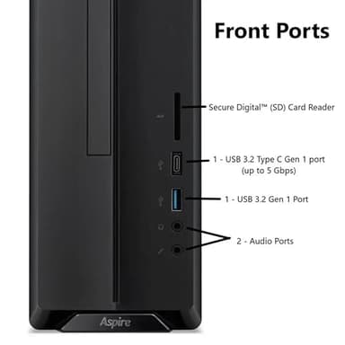 acer Aspire Desktop | 64GB RAM | 2.5TB Storage (2TB SSD+512GB Docking Station Set | Windows 11 Pro with Microsoft Office Trial | Dual-Core Intel Celeron | Keyboard & Mouse | Wi-Fi | Black - Image 7