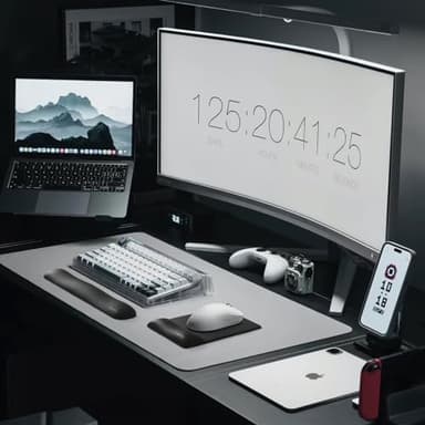 univo colors Design-Wave Wrist Rest Mouce Pad,PE Mouse Sliding Panel+Artificial Sheepskin+Memory Foam+Ergonomic+Anti-Slip Gel,Resilience Support During Work and Gaming,Mouce Accessory,White - Image 9