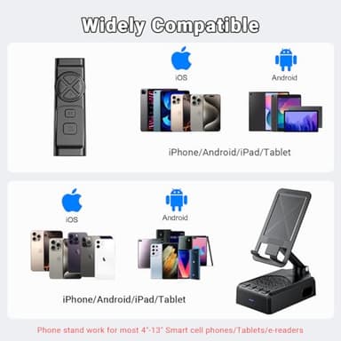 AIKELA Bluetooth Speaker with Video Scrolling Remote and Phone Stand, Phone Speaker Amplifier, Stereo Sound, Adjustable Holder, Gifts for Men Women Teens - Image 7