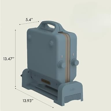 bella 10"x 20" Ceramic Fold-n-Store Dual Temp Griddle, Fits-anywhere Kitchenware, EverGood Ceramic Nonstick Coating, 2 Temperature Zones up to 400°F​, Dishwasher Safe Drip Tray, 1500 Watt, Surf - Image 7
