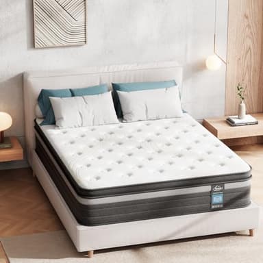 TeQsli Full Size Mattress 10 Inch, Gel Memory Foam & Pocket Springs Full Hybrid Mattress in a Box for Back Pain Relief & Motion Isolation, CertiPUR-US Certified, 10-Year Support - Image 7