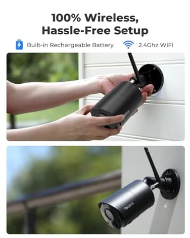 REOLINK 2K 3MP Solar Security Camera, Wireless Home Security Camera Outdoor Indoor, IR Night Vision, Human/Car Detection, 2.4G WiFi, Local Storage, No Monthly Fee, Support Home Hub, Argus Eco+SP Black - Image 6