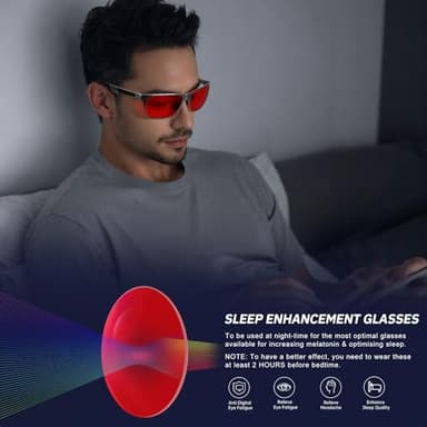 ANYLUV Blue Light Blocking Glasses Men Computer Gaming Glasses Lightweight Al-Mg Metal Anti Eyestrain Eye Protection - Image 6