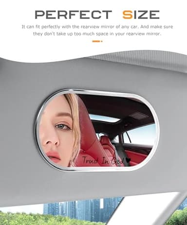 SCUARI 4PCS Car Stickers,Cars Decals,Car Accessories Trust in God Rearview Mirror Sticker,Auto Stickers and Decals,Auto Decals for Women,Trust in God Mirror Decoration,Fits Most Vehicles (Black) - Image 4