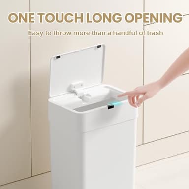 SYNCVIBE Slim Bathroom Trash Can with Lid 2.5 Gallon Motion Sensor Trash Bin, 9.5 Liter Automatic Garbage Can, Waterproof Plastic Waste Basket, Smart Trash Can for Office, Bedroom, Kitchen - Image 3