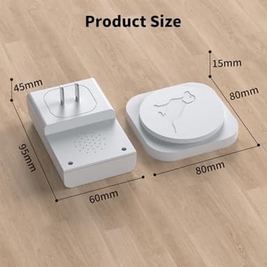 JeaTone Dog Door Bell, Dog Bells to Go Outside, Smart Wireless Potty Training Button for Dogs, Training Dog to Ring The Bell, 2 Pack Button White - Image 7