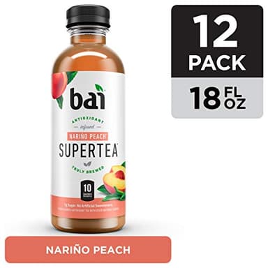 Bai Iced Tea, Narino Peach, Antioxidant Infused Supertea, Crafted with Real Tea (Black Tea, White Tea), 18 Fluid Ounce Bottles, 12 count - Image 4