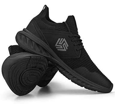 Giniros Mens Slip On Walking Shoes Non Slip Running Shoes Breathable Workout Shoes Lightweight Gym Sneakers All Black Size 10.5 - Image 5