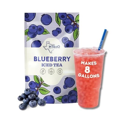 HTeaO Blueberry Green Tea – Texas-Style Flavored Iced Tea Bags for Summer – Instant Ice Tea Packets for Quick Brew - Loaded Tea Sachets Ready in 5 Minutes (16-Count, Makes 8 Gallons Total) - Image 1