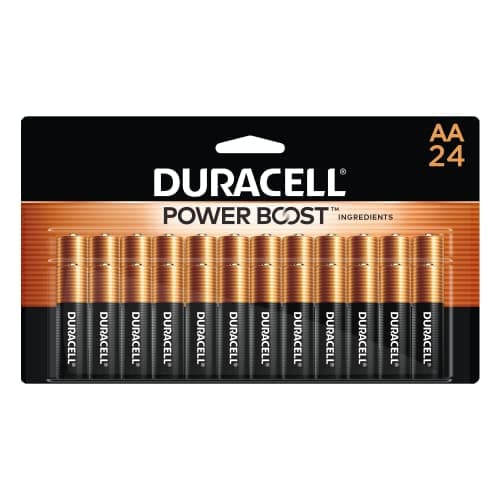 Duracell Coppertop AA Batteries with Power Boost Ingredients, 24 Count Pack Double A Battery with Long-lasting Power, Alkaline AA Battery for Household and Office Devices - Image 1