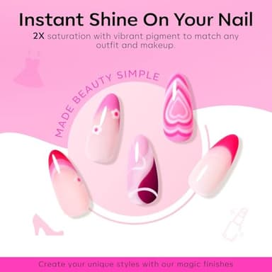 modelones Pink Gel Nail Polish Set 6 Colors, Hot Pink Tones Neon Pink White Gel Polish Magenta Light Soft to Dark 2025 All Seasons Halloween LED Nail Art for Nail Lovers Gift Salon DIY Starter Kit - Image 5