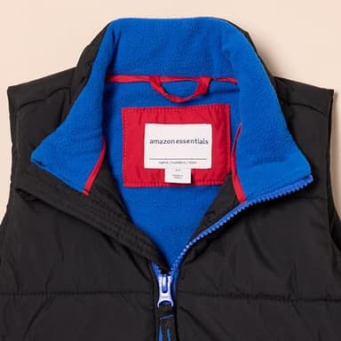 Amazon Essentials Boys' Heavyweight Outerwear Puffer Vest, Black, Large - Image 4