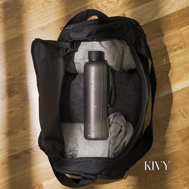 KIVY Slim Water Bottle 32oz [Lightweight & Shatterproof] Fits Backpack & Cupholder for Travel, Sports, School, Gym - Dark green water bottle no straw - Gym water bottle screw top - Dishwasher Safe - Image 8