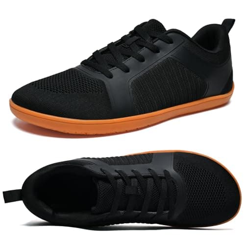 ABCDZZ Barefoot Shoes for Women Wide Toe Box Minimalist Sneakers Zero Drop Sole Lightweight Trail Running Shoes, Black, 9W - Image 1