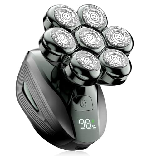 Head Shavers for Bald Men, Detachable Head Shaver, IPX7 Waterproof Wet Dry Bald Head Shavers, 7D LED Display Electric Rechargeable Head Shaving Kit with Type-C Charge - Image 1