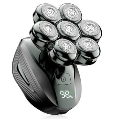 Head Shavers for Bald Men, Detachable Head Shaver, IPX7 Waterproof Wet Dry Bald Head Shavers, 7D LED Display Electric Rechargeable Head Shaving Kit with Type-C Charge - Image 1