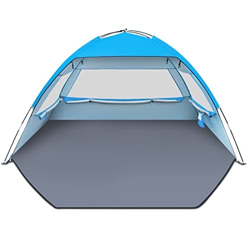 Gorich Beach Tent, Beach Shade Tent for 3 Person with UPF 50+ UV Protection, Portable Beach Tent Sun Shelter Canopy, Lightweight & Easy Setup Cabana Beach Tent, Blue - Image 1