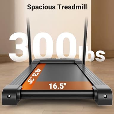 THERUN Incline Treadmill, 0-12% Auto Incline Treadmills for Running and Walking, 300 lbs Weight Capacity, Wide Belt, 3.0 HP, 18" LED Screen, 2 Layers Shock-Absorbing - Image 3
