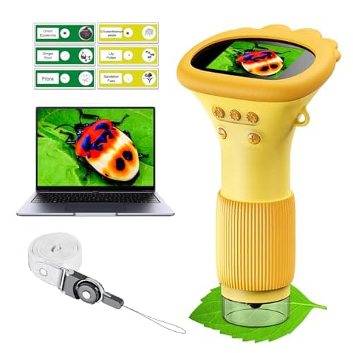 WINWEND Kids Microscope Pocket Microscope -1000X Portable Microscope for Kid | Photo and Video Mini Microscopes | 2'' Digital Little Scientist Microscopes for 3-10 Age Years Old Boys Girls Toys Gifts - Image 1