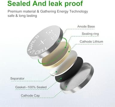 LR1130 Battery 25 Pack, 1.5V Long-Lasting AG10 189 389 LR1130 LR54 V10GA Alkaline Button Coin Cell Batteries for Calculator Watch Battery - Image 4