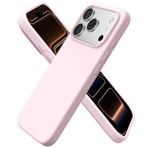 ORNARTO Compatible with iPhone 17 Pro Case 6.3", Slim Liquid Silicone 4 Layers Full Covered Soft Gel Rubber Shockproof Cover, Protective Phone Case for iPhone 17 Pro-Chalk Pink - Image 1