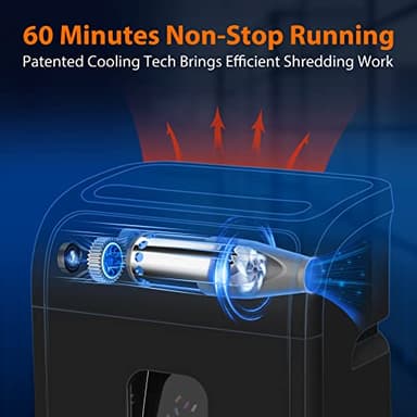 VidaTeco Paper Shredder for Home Office14-Sheet 60-Mins Micro Cut Shredder with US Patented Blade,Shred Card/CD/Clip/Staple,for Home Use Heavy Duty,AUTO Jam Proof,5.3-Gallon Pullout Bin(ETL) - Image 3