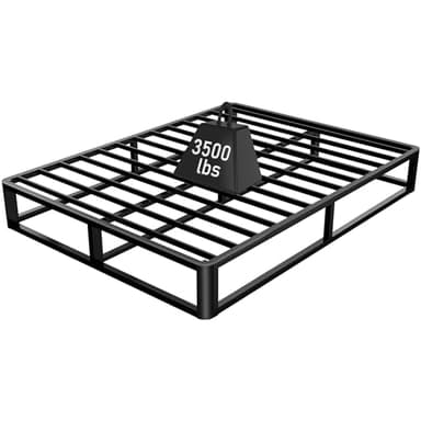 Firpeesy Upgrade Anti Bending and Round Corner Legs 10 inch Metal King Bed Frame 3500 LBS Heavy Steel Slats Support Platform Bed Frames No Box Spring Needed Platform Noise Free Easy Assembly - Image 1