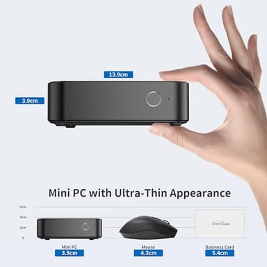 DreamQuest Mini PC Windows 11 Pro Preinstalled, Intel N150 (up to 3.6GHz) Mini Desktop Computers 16GB DDR4 512GB SSD, USB C, DP, HDMI, USB 3.2, Dual LAN,WiFi 5, Bluetooth, Support 4K 60Hz - Image 6