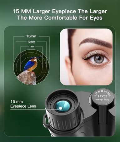 10X Waterproof Binoculars with High-Definition FMC Coated Lens, BAK4 Prism, Adjustable Diopter, Anti-Slip Design, Durable and Lightweight – Perfect for Bird Watching, Hunting, and Outdoor Activities - Image 4