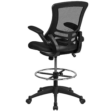 Flash Furniture Kelista Mid-Back Swivel Office Chair with Adjustable Seat Height, Ergonomic Mesh Desk Chair with Flip-Up Armrests, Black - Image 12