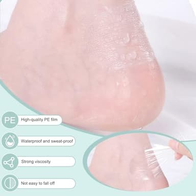 100PCS Self Adhesive Invisible Heel Anti-Wear Sticker, Waterproof Anti Wear Foot Care Heel Protection Pad, Heels Stickers Transparent Thin for Prevent Heels Rubbed - Image 3