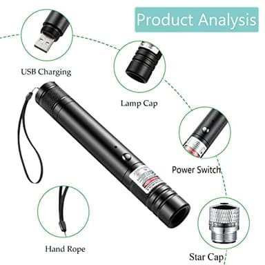 Green Laser Pointer Long-Range Laser Pointer High Power-Rechargeable Laser Pointer for Hiking, Presentations & Outdoor Use - Image 4