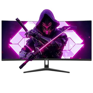 CRUA 34Inch Ultrawide Gaming Monitor, WQHD(3440 * 1440P) 144Hz/165Hz Curved Monitor,120% sRGB, Computer Monitor That Supports AMD Freesync, Wall Mountable Installs(HDMI, DP)-Black - Image 2