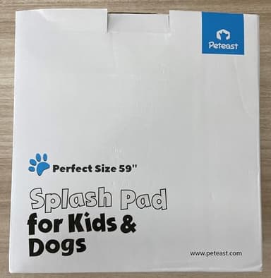 Peteast Dog Splash Pad 59" Anti-Slip Dog Pools for Large Dogs 0.58 mm Thick Dog Sprinkler Water Toy - Image 14