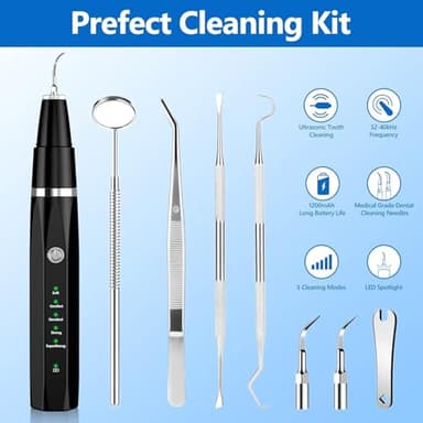Ni-SHEN Plaque Remover for Teeth - Pet Ultrasonic Cleaner - Teeth Cleaning Kit for Tartar and Stains - Suitable for Dogs and Cats (Black) - Image 7
